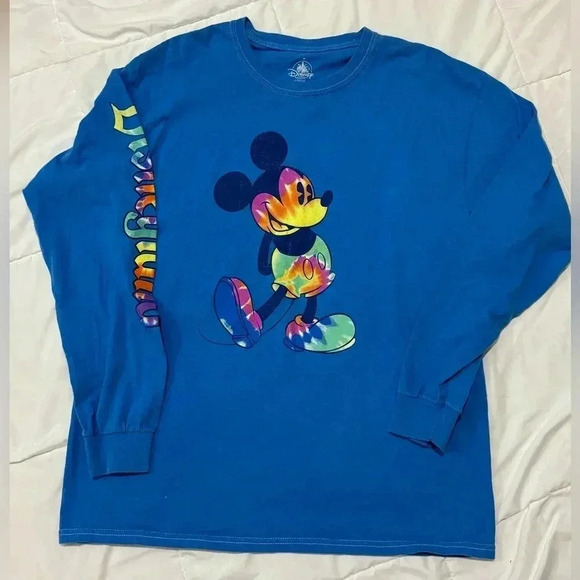 Disneyland Mickey Mouse Tie Dye Long Sleeve Shirt - Picture 2 of 9
